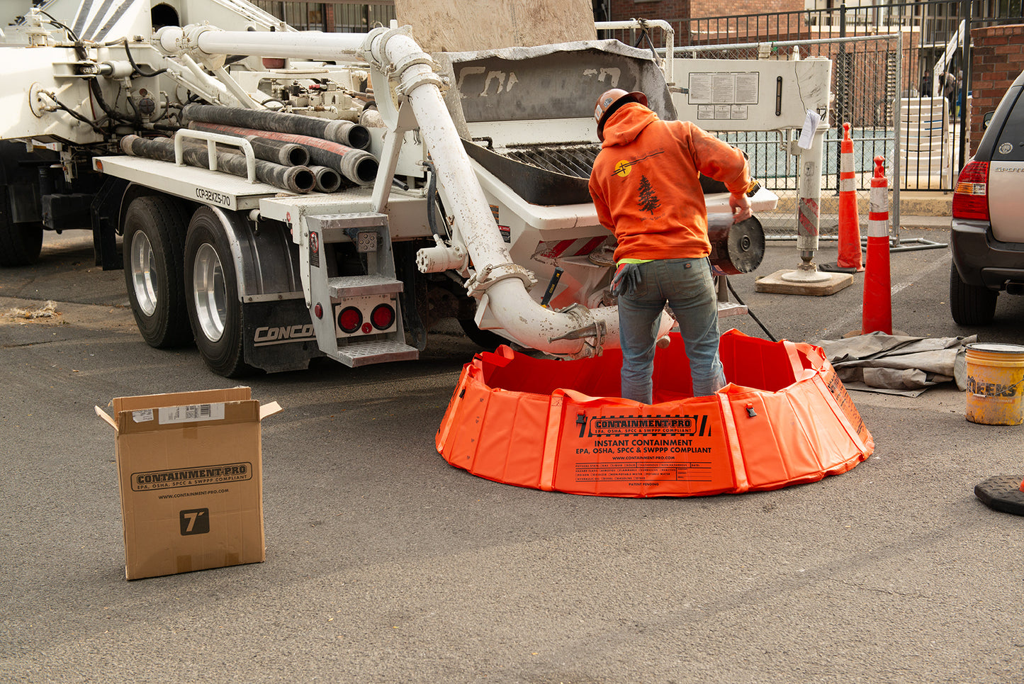 7ft - Containment-Pro® Washout with Lifting Straps (up to 7000 lbs.)