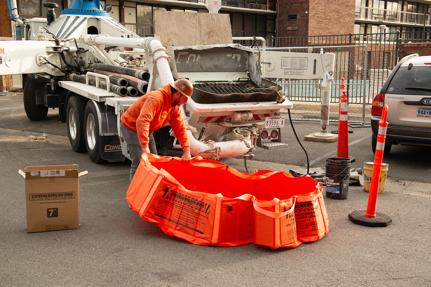 7ft - Containment-Pro® Washout with Lifting Straps (up to 7000 lbs.)