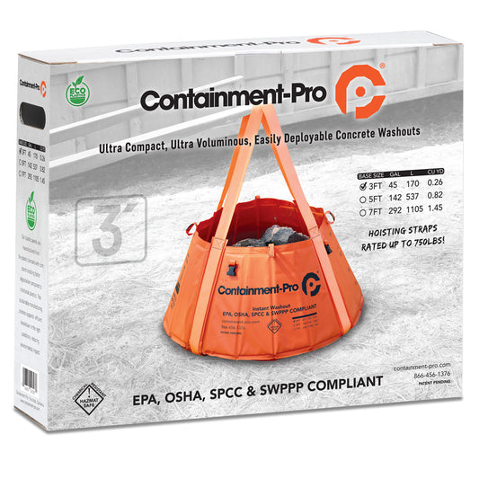 3ft - Containment-Pro® Washout with Hoisting Straps (up to 750 lbs.)