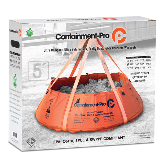 5ft - Containment-Pro® Washout with Hoisting Straps (up to 4000 lbs.)