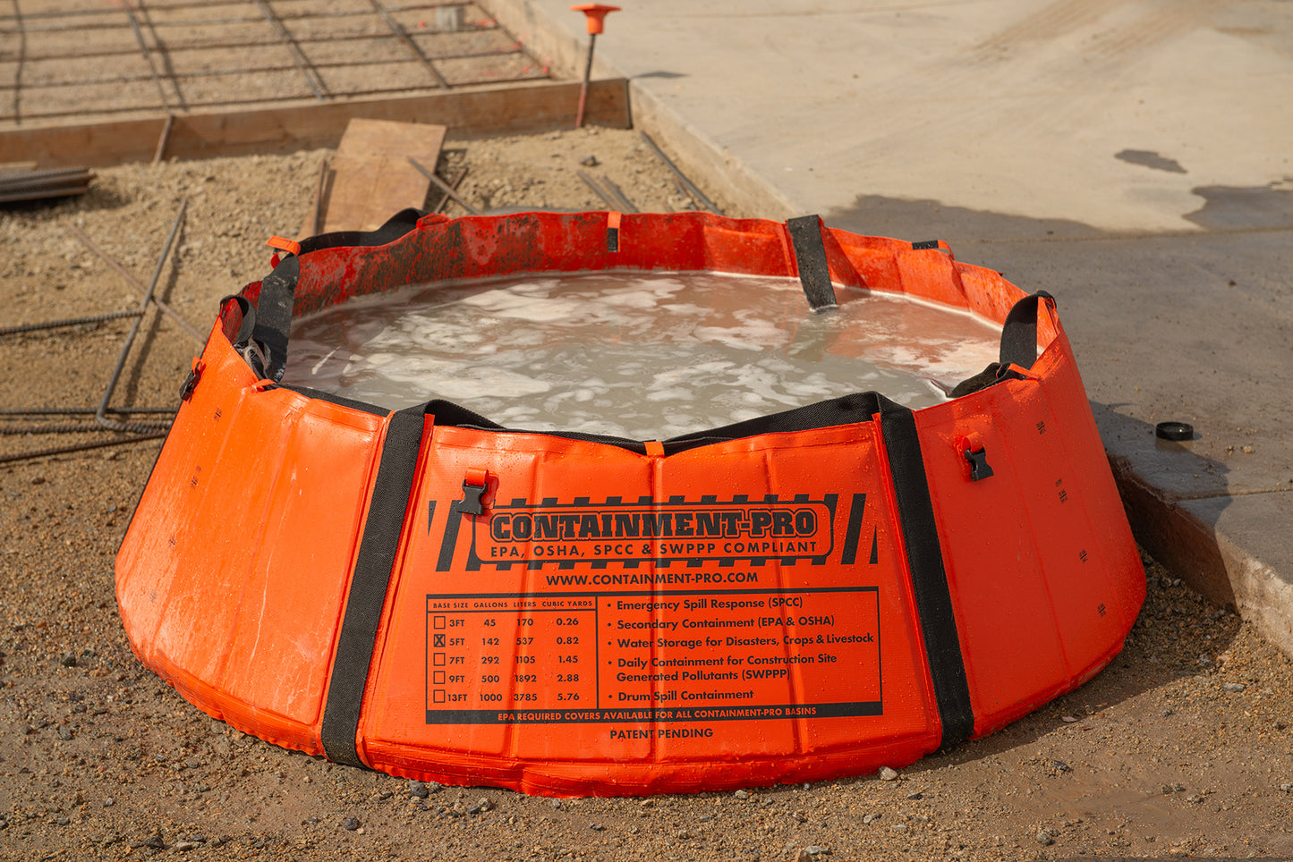 5ft - Containment-Pro® Washout with Lifting Straps (up to 4000 lbs.)