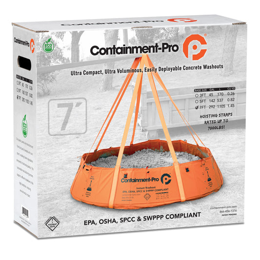 7ft - Containment-Pro® Washout with Hoisting Straps (up to 7000 lbs.)