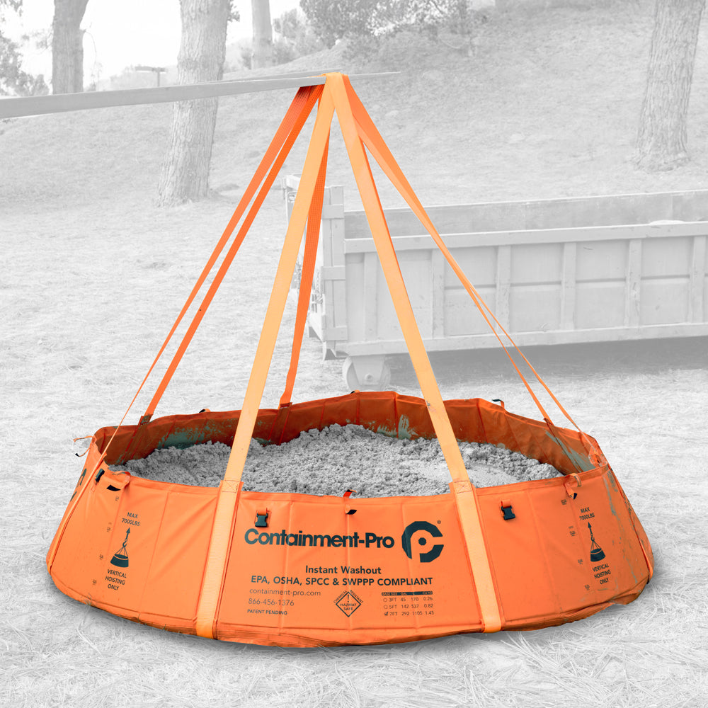 7ft - Containment-Pro® Washout with Hoisting Straps (up to 7000 lbs.)