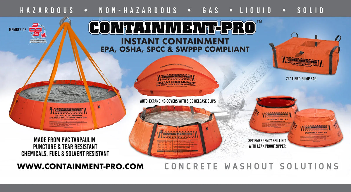 Containment Tools Containment-Pro® Concrete Washouts and Instant Containment ...